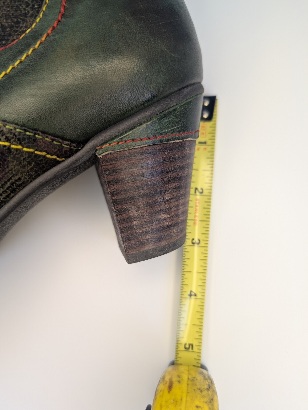 Spring Step L’Artiste Leather Ankle Boots Green Booties Size 8 Read Description! - Picture 11 of 15